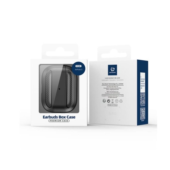 Θήκη TPU Dux Ducis PECB Apple AirPods 3 με Γάντζο Μαύρο Θήκη TPU Dux Ducis PECB Apple AirPods 3 με Γάντζο Μαύρο