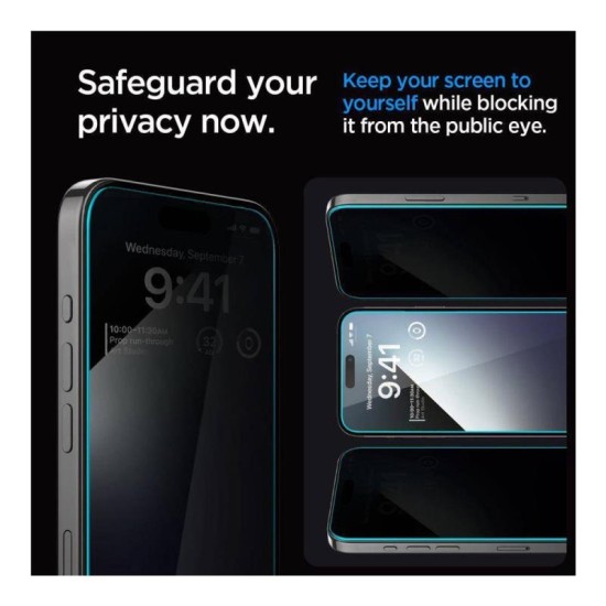 Tempered Glass Full Face Spigen Glas.tR EZ-FIT Privacy Apple iPhone 15/ 16 (2 τεμ.) Tempered Glass Full Face Spigen Glas.tR EZ-FIT Privacy Apple iPhone 15/ 16 (2 τεμ.)