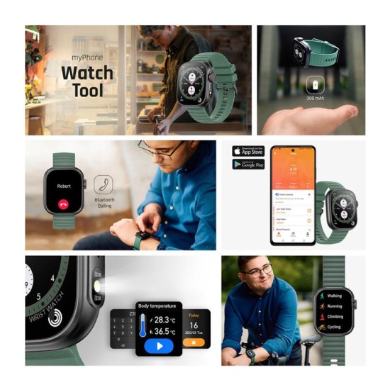Smartwatch myPhone Tool 2.01'' Πράσινο Smartwatch myPhone Tool 2.01'' Πράσινο