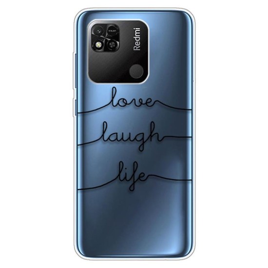 Θήκη TPU inos Xiaomi Redmi 9C/ 10A Art Theme Love-Laugh-Life Θήκη TPU inos Xiaomi Redmi 9C/ 10A Art Theme Love-Laugh-Life