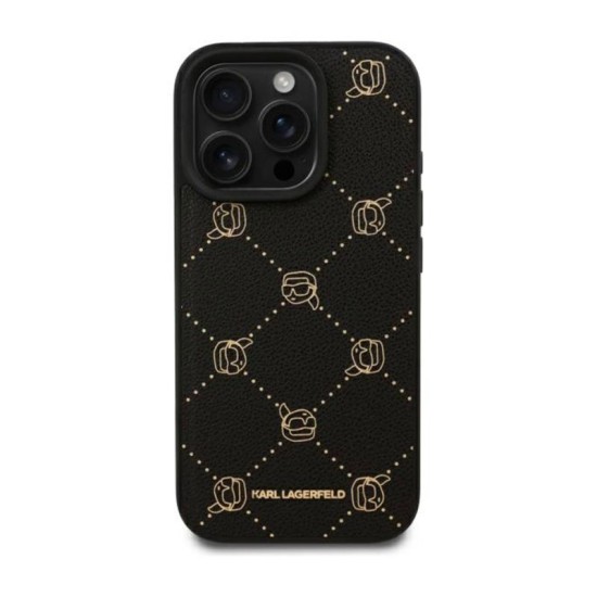 Θήκη PU Karl Lagerfeld Apple iPhone 16 Pro Magsafe Leather Karl Head Μαύρο Θήκη PU Karl Lagerfeld Apple iPhone 16 Pro Magsafe Leather Karl Head Μαύρο