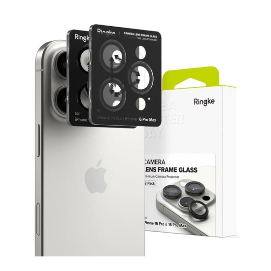 Tempered Glass Ringke Lens Frame για Τζαμάκι Κάμερας Apple iPhone 16 Pro/ 16 Pro Max Μαύρο (2 τεμ) Tempered Glass Ringke Lens Frame για Τζαμάκι Κάμερας Apple iPhone 16 Pro/ 16 Pro Max Μαύρο (2 τεμ)