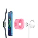 Επιτραπέζια Βάση AhaStyle PT135 για Φορτιστή MagSafe Apple iPhone & Apple Watch Silicon 2in1 Ροζ