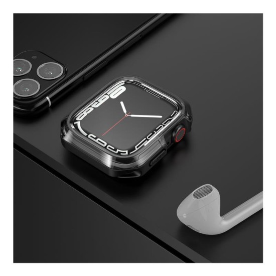 Θήκη TPU & PC Devia Sport Apple Watch 7/ 8/ 9 (45mm) Shock Proof Φιμέ Μαύρο