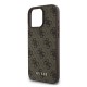 Θήκη PU Guess Apple iPhone 16 Pro Hardcase Classic Logo 4G Καφέ