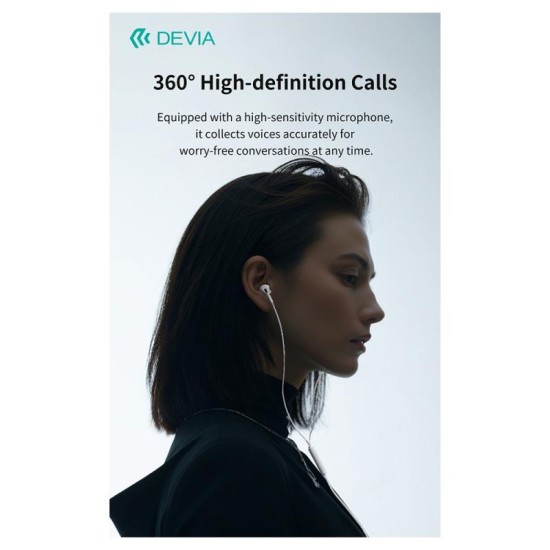 Hands Free Stereo Devia EM106 A2 3.5mm Kintone Λευκό Hands Free Stereo Devia EM106 A2 3.5mm Kintone Λευκό