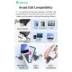 Hub USB A + USB C To SD/TF Devia EL239 2 σε 1 Card Reader Smart Μαύρο Hub USB A + USB C To SD/TF Devia EL239 2 σε 1 Card Reader Smart Μαύρο