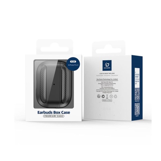 Θήκη TPU Dux Ducis PECB Apple AirPods Pro 2 με Γάντζο Γκρι Θήκη TPU Dux Ducis PECB Apple AirPods Pro 2 με Γάντζο Γκρι