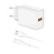 Φορτιστής Ταξιδίου inos με Έξοδο USB A 18W & USB C Καλώδιο 1m Λευκό Φορτιστής Ταξιδίου inos με Έξοδο USB A 18W & USB C Καλώδιο 1m Λευκό