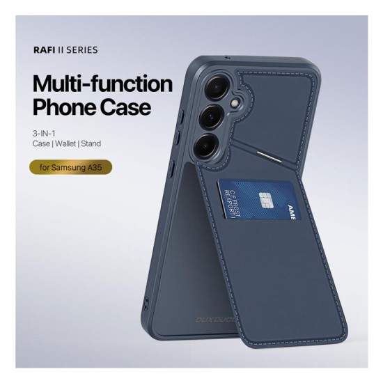 Θήκη Δερμάτινη Dux Ducis Rafi II RFID Blocker Samsung A356B Galaxy A35 5G με Stand Μαύρο Θήκη Δερμάτινη Dux Ducis Rafi II RFID Blocker Samsung A356B Galaxy A35 5G με Stand Μαύρο