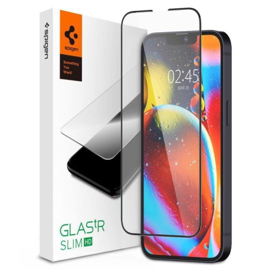Tempered Glass Full Face Spigen Glas.tR Slim HD FC Apple iPhone 13/ 13 Pro/ 14/ 16e Μαύρο (1 τεμ.) Tempered Glass Full Face Spigen Glas.tR Slim HD FC Apple iPhone 13/ 13 Pro/ 14/ 16e Μαύρο (1 τεμ.)