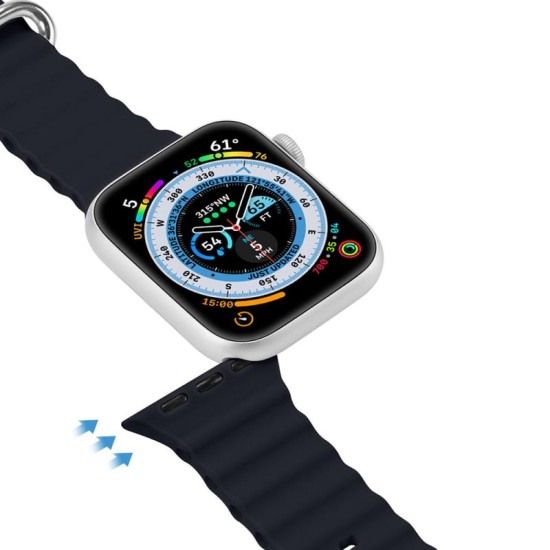 Λουράκι Σιλικόνης Dux Ducis OceanWave Bracelet Apple Watch (38/ 40/ 41mm) Γκρι Λουράκι Σιλικόνης Dux Ducis OceanWave Bracelet Apple Watch (38/ 40/ 41mm) Γκρι