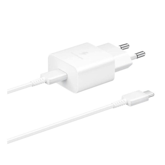 Φορτιστής Ταξιδίου Ταχείας Φόρτισης Samsung EP-T1510 15W PD με Έξοδο USB C 3A & Καλώδιο USB C Λευκό Φορτιστής Ταξιδίου Ταχείας Φόρτισης Samsung EP-T1510 15W PD με Έξοδο USB C 3A & Καλώδιο USB C Λευκό