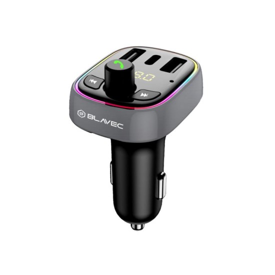 Φορτιστής Αυτοκινήτου + Bluetooth MP3 + Πομπός FM Blavec TR-03 με Διπλή Έξοδο USB A & USB C PD 30W Μαύρο Φορτιστής Αυτοκινήτου + Bluetooth MP3 + Πομπός FM Blavec TR-03 με Διπλή Έξοδο USB A & USB C PD 30W Μαύρο
