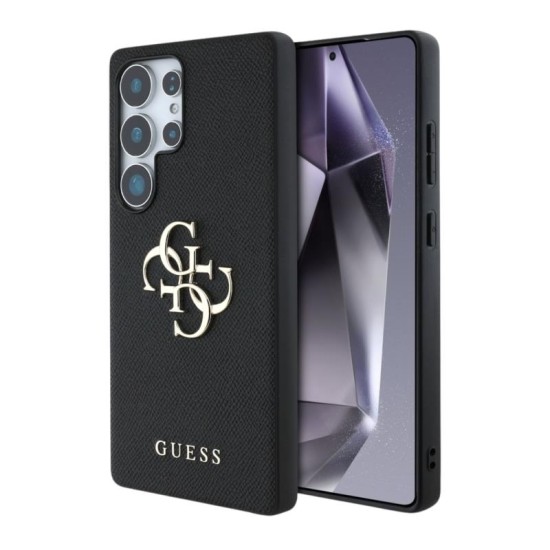 Θήκη PU Guess Samsung Galaxy S25 Ultra Hardcase Grained Big Logo 4G Μαύρο Θήκη PU Guess Samsung Galaxy S25 Ultra Hardcase Grained Big Logo 4G Μαύρο