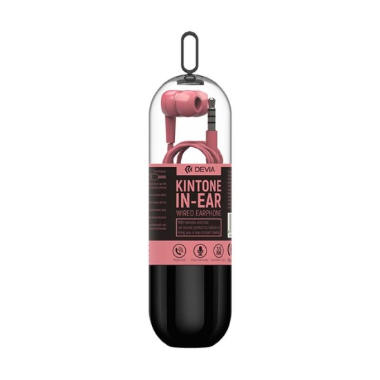 Hands Free Stereo Devia EL064 3.5mm Kintone Ροζ Hands Free Stereo Devia EL064 3.5mm Kintone Ροζ
