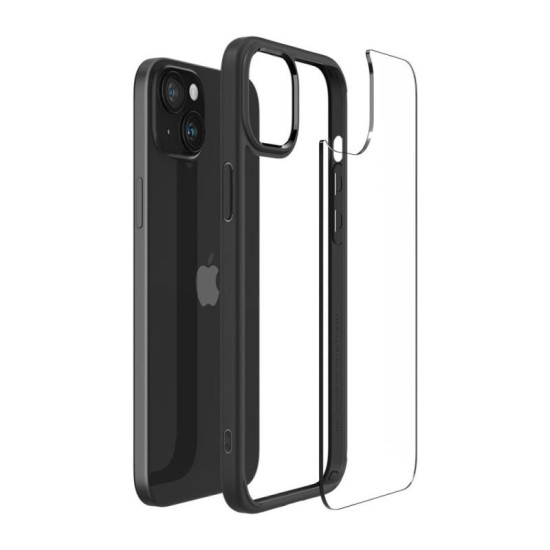 Θήκη TPU & PC Spigen Ultra Hybrid Apple iPhone 15 Διάφανο-Μαύρο