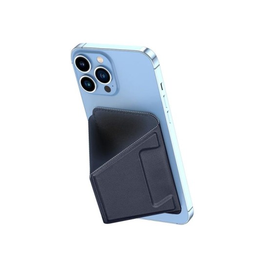 MagWallet Stand - Θήκη Καρτών Δερμάτινη Dux Ducis με 3 Θέσεις Λειτουργίας για Apple iPhone 12/ 13/ 14/ 15 Series Μπλε