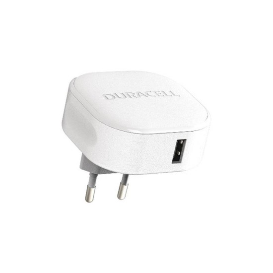 Φορτιστής Ταξιδίου Duracell 12W με Έξοδο USB 2.4A Λευκό Φορτιστής Ταξιδίου Duracell 12W με Έξοδο USB 2.4A Λευκό