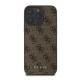 Θήκη PU Guess Apple iPhone 16 Pro Hardcase Classic Logo 4G Καφέ