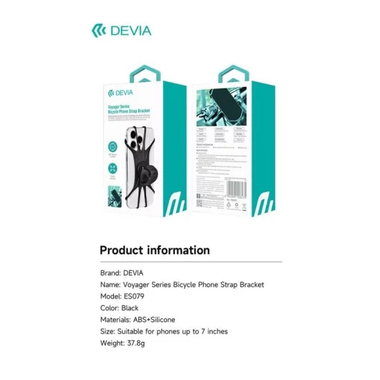 Βάση Στήριξης Ποδηλάτου Devia ES079 για Smartphones εως 7.0'' Voyager Series Μαύρο Βάση Στήριξης Ποδηλάτου Devia ES079 για Smartphones εως 7.0'' Voyager Series Μαύρο