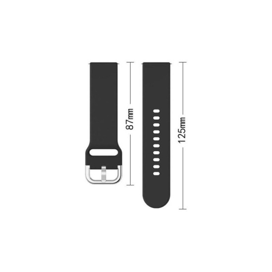 Λουράκι Σιλικόνης OEM Universal 20mm Μαύρο (Ασυσκεύαστο) Λουράκι Σιλικόνης OEM Universal 20mm Μαύρο (Ασυσκεύαστο)