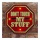 Μεταλλική Πινακίδα LED Forever Light RETRO Don't Touch Κόκκινο-Χρυσό