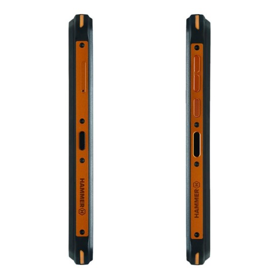 Κινητό Τηλέφωνο Hammer Energy X (Dual SIM) 64GB 4GB RAM Μαύρο-Πορτοκαλί