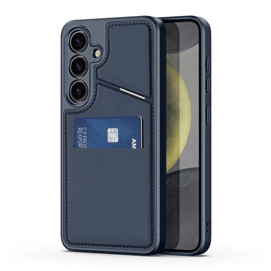 Θήκη Δερμάτινη Dux Ducis Rafi II Mag 3 σε 1 MagSafe RFID Blocker Samsung S921B Galaxy S24 5G με Stand Μπλε Θήκη Δερμάτινη Dux Ducis Rafi II Mag 3 σε 1 MagSafe RFID Blocker Samsung S921B Galaxy S24 5G με Stand Μπλε