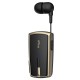 Ακουστικό Bluetooth iPro RH120 Retractable Μαύρο-Χρυσό Ακουστικό Bluetooth iPro RH120 Retractable Μαύρο-Χρυσό