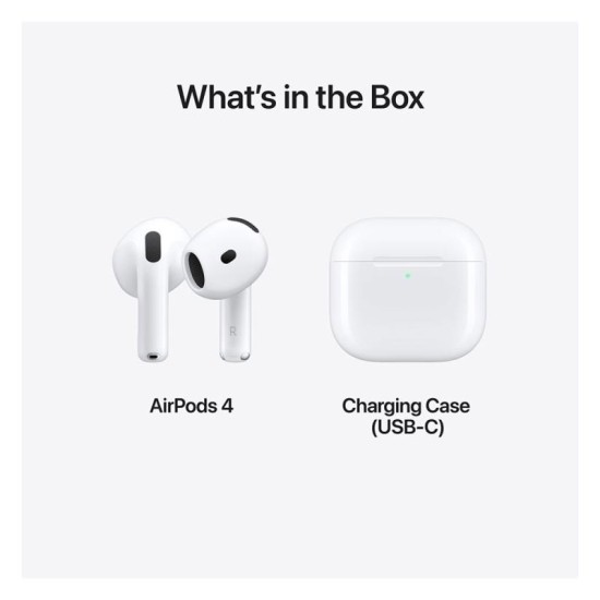 Ακουστικό Bluetooth Apple MXP63 AirPods 4 Λευκό