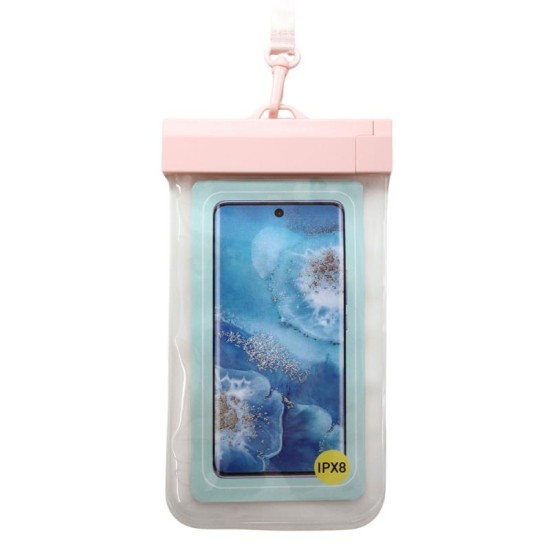 Waterproof Θήκη inos για Smartphones έως 6.9'' Διάφανο-Ροζ Waterproof Θήκη inos για Smartphones έως 6.9'' Διάφανο-Ροζ