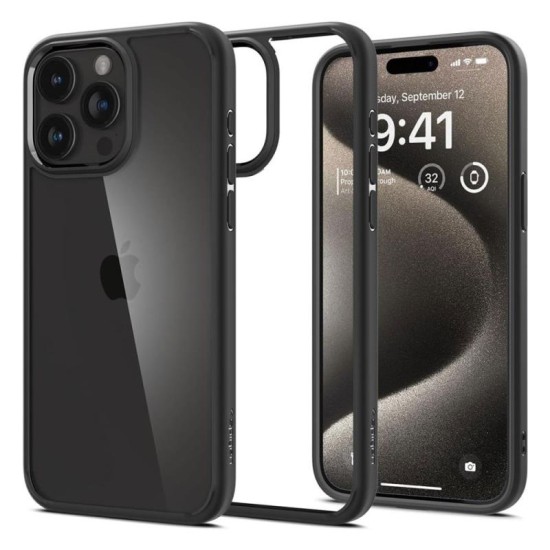 Θήκη TPU & PC Spigen Ultra Hybrid Apple iPhone 15 Pro Max Διάφανο-Μαύρο Θήκη TPU & PC Spigen Ultra Hybrid Apple iPhone 15 Pro Max Διάφανο-Μαύρο