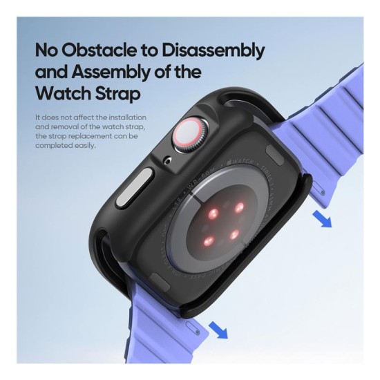 Θήκη PC Dux Ducis Bamo Apple Watch Series 7/8/9 45mm Μαύρο-Γκρι Θήκη PC Dux Ducis Bamo Apple Watch Series 7/8/9 45mm Μαύρο-Γκρι
