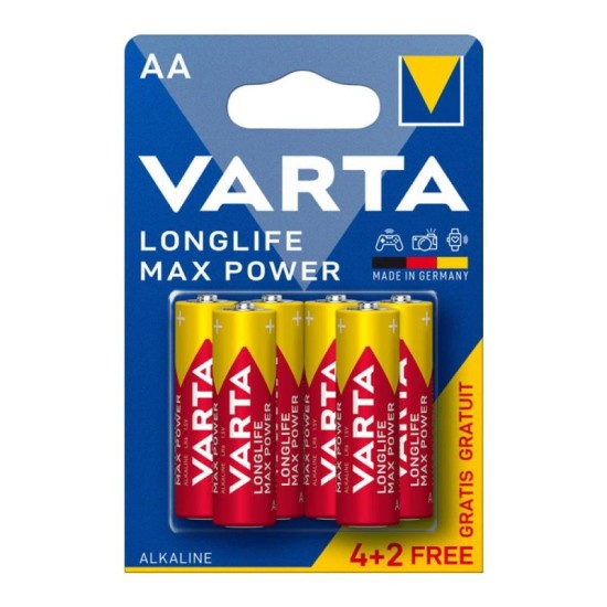 Μπαταρία Alkaline Varta Longlife Max Power AA LR06 (6 τεμ.) Μπαταρία Alkaline Varta Longlife Max Power AA LR06 (6 τεμ.)