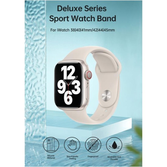 Λουράκι Devia Sport Apple Watch (42/ 44/ 45mm) Deluxe Antique Λευκό Λουράκι Devia Sport Apple Watch (42/ 44/ 45mm) Deluxe Antique Λευκό