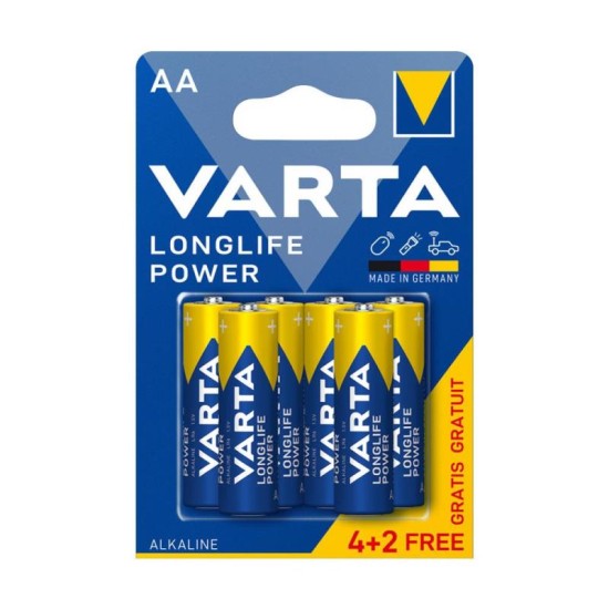 Μπαταρία Alkaline Varta Longlife Power AA LR06 (4+2 τεμ.) Μπαταρία Alkaline Varta Longlife Power AA LR06 (4+2 τεμ.)