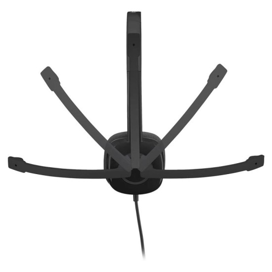 Ενσύρματα Ακουστικά Κεφαλής Logitech H151 με Μικρόφωνο Μαύρο Ενσύρματα Ακουστικά Κεφαλής Logitech H151 με Μικρόφωνο Μαύρο