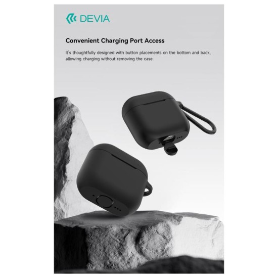 Θήκη Σιλικόνης Devia Apple AirPods 4 Naked Καφέ Θήκη Σιλικόνης Devia Apple AirPods 4 Naked Καφέ