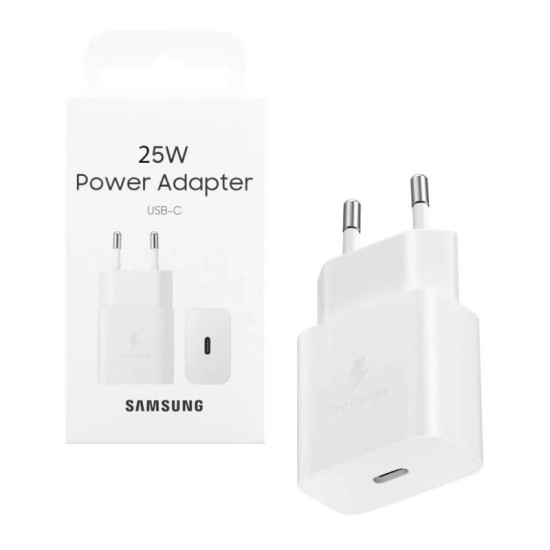 Φορτιστής Ταξιδίου Ταχείας Φόρτισης Samsung EP-T2510NWEG με Έξοδο USB C GaN PD 25W 3A Λευκό Φορτιστής Ταξιδίου Ταχείας Φόρτισης Samsung EP-T2510NWEG με Έξοδο USB C GaN PD 25W 3A Λευκό