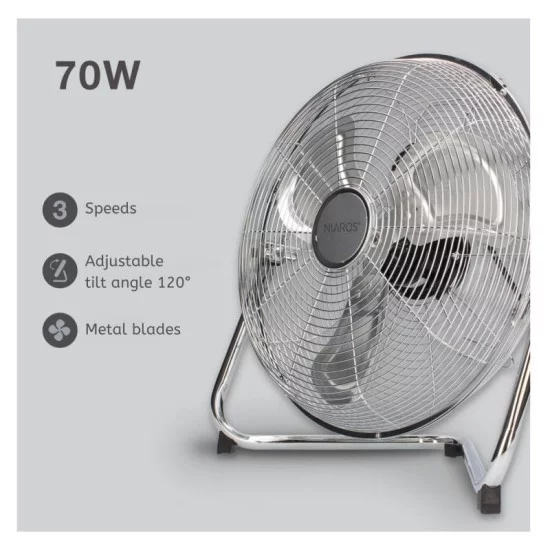 Επιδαπέδιος Ανεμιστήρας Μεταλλικός Niaros Gumba 70W Επιδαπέδιος Ανεμιστήρας Μεταλλικός Niaros Gumba 70W
