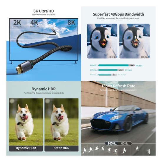 Καλώδιο HDMI σε HDMI Nylon Choetech XHH01 8K 2,0m Μαύρο Καλώδιο HDMI σε HDMI Nylon Choetech XHH01 8K 2,0m Μαύρο
