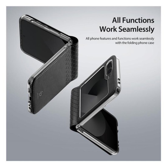 Θήκη Δερμάτινη PU Dux Ducis Bril Samsung Z Flip 6 5G Μαύρο Θήκη Δερμάτινη PU Dux Ducis Bril Samsung Z Flip 6 5G Μαύρο