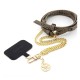 Universal Λουράκι Λαιμού Guess για Θήκες Κινητών 4G Chain CBDY Metal Eco-leather Καφέ