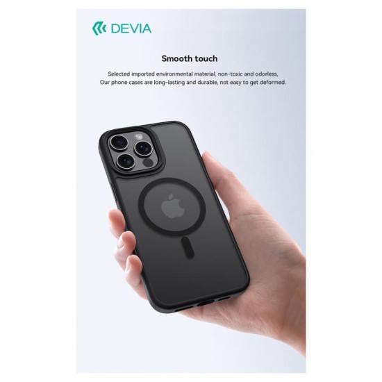 Θήκη TPU & PC Shock Proof Devia Magnetic Apple iPhone 16 Pro Max Pino Μαύρο Θήκη TPU & PC Shock Proof Devia Magnetic Apple iPhone 16 Pro Max Pino Μαύρο