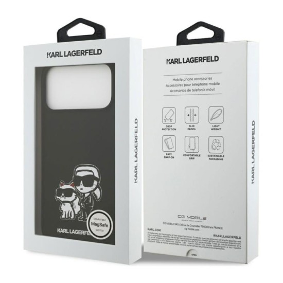 Θήκη Σιλικόνης Karl Lagerfeld Apple iPhone 17 Pro Max Sketch & Logo Karl & Choupette Μαύρο Θήκη Σιλικόνης Karl Lagerfeld Apple iPhone 17 Pro Max Sketch & Logo Karl & Choupette Μαύρο