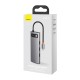 Hub USB C Baseus 8 σε 1 σε HDMI με Card Reader Metal Gleam Ασημί Hub USB C Baseus 8 σε 1 σε HDMI με Card Reader Metal Gleam Ασημί