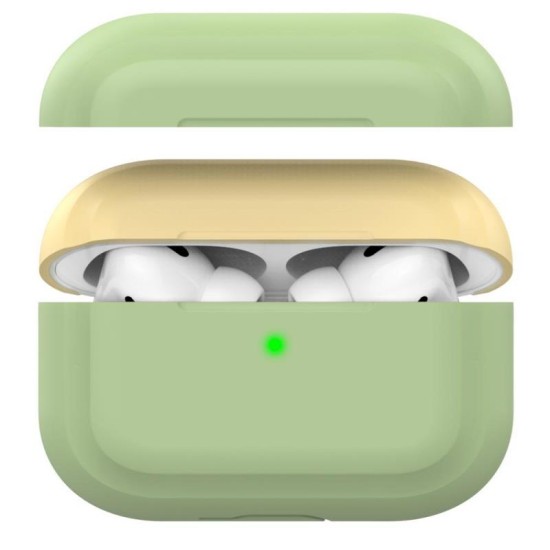 Θήκη Σιλικόνης AhaStyle PT-P2 Apple AirPods Pro DuoTone Φυστικί-Κίτρινο Θήκη Σιλικόνης AhaStyle PT-P2 Apple AirPods Pro DuoTone Φυστικί-Κίτρινο