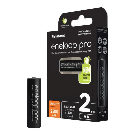 Μπαταρία Επαναφορτιζόμενη Panasonic Eneloop Pro AA 2500mAh NiMH (2 τεμ.) Μπαταρία Επαναφορτιζόμενη Panasonic Eneloop Pro AA 2500mAh NiMH (2 τεμ.)
