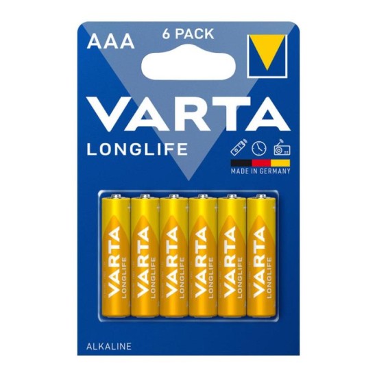Μπαταρία Alkaline Varta Longlife AAA LR03 (6 τεμ) Μπαταρία Alkaline Varta Longlife AAA LR03 (6 τεμ)